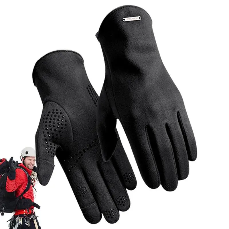 Cycling Gloves Full Finger Winter Bike Gloves Anti-Slip Shock-Absorbing Touchscreen Bicycle Gloves Men