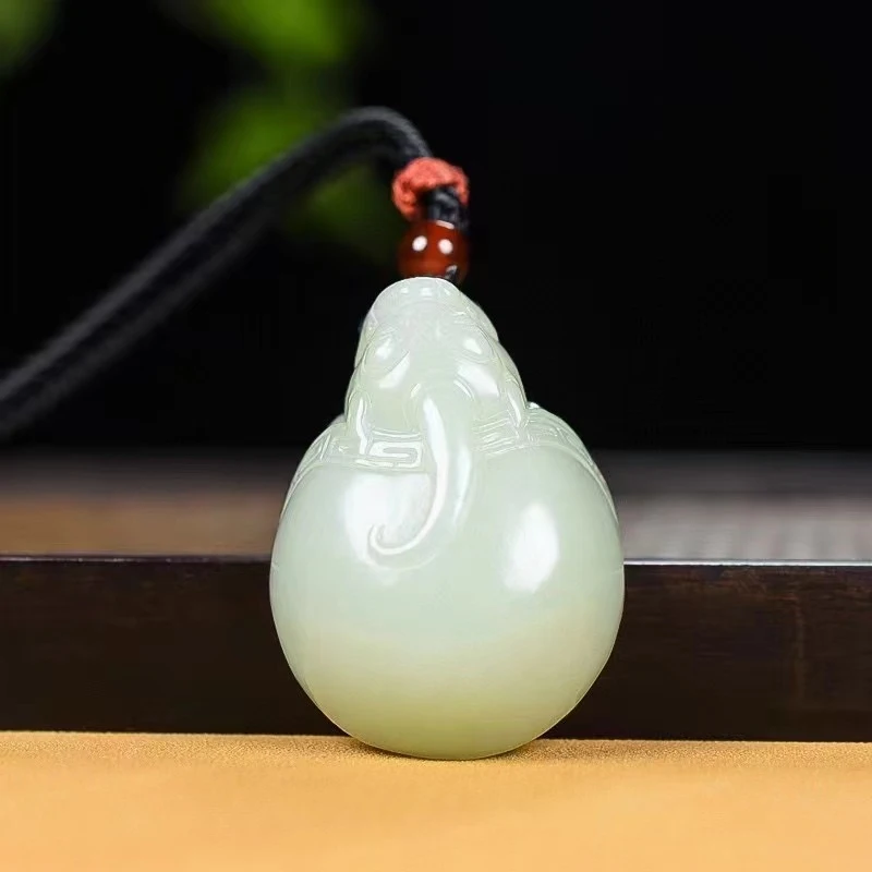 Hotan White Pendant, Double-Sided, Unisex Jade Ornament