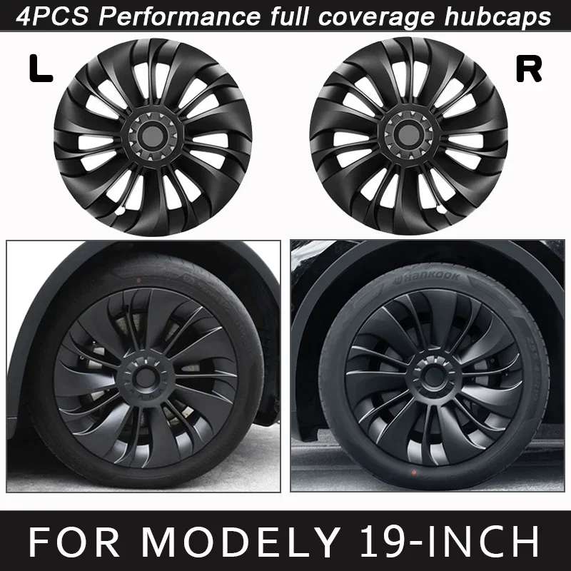 

4PCS Hub Cap for Tesla Model Y 19 Inch Performance Replacement Wheel Cap Automobile Hubcap Full Rim Cover Accessories 2018-2024