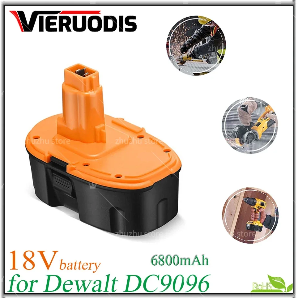 

18V 4.8Ah 6.8Ah 9.8Ah Ni-MH Battery For Dewalt DC9096 DE9039 DE9096 DE9098 DE9503 DC212 DC330 Cordless Drill Replacement Battery