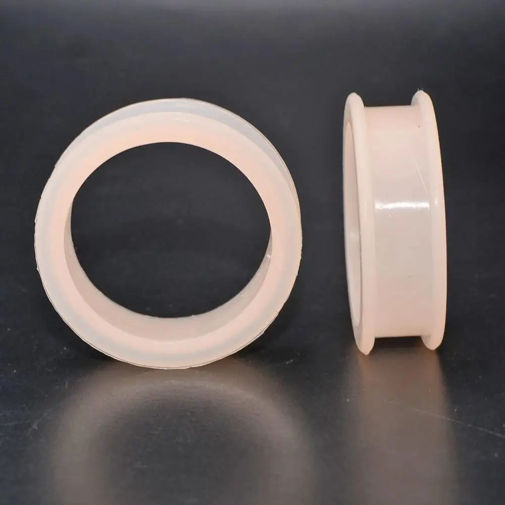 2pcs Large Size Skin Color Flexible Silicone Double Flared Ear Flesh Tunnel Plug Piercing Ear Expander Stretchers 3mm-48mm