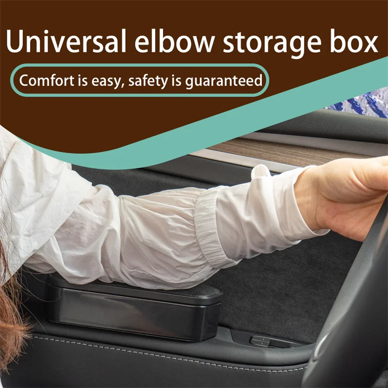 Universal Car Left and Right Armrest Door Storage Box Car Interior Lift Armrest Pad Extend Seat Support Arm Height Adjust