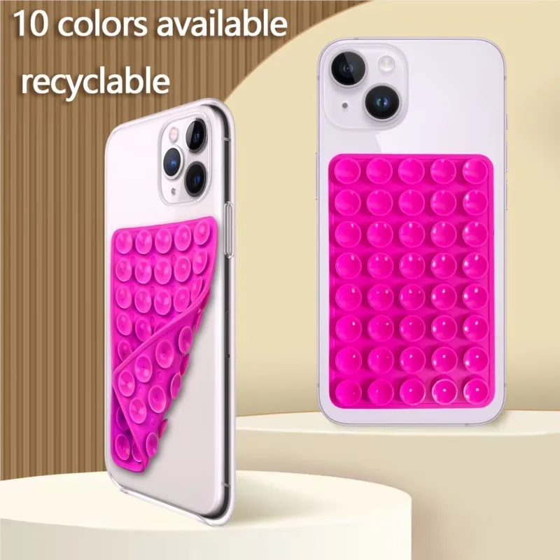 

Suction Cups Anti-Slip With 40 Small Candy Color Silicone Stand Suction Adhesive Sticky Multifunctional Phone Strong Grip Holder
