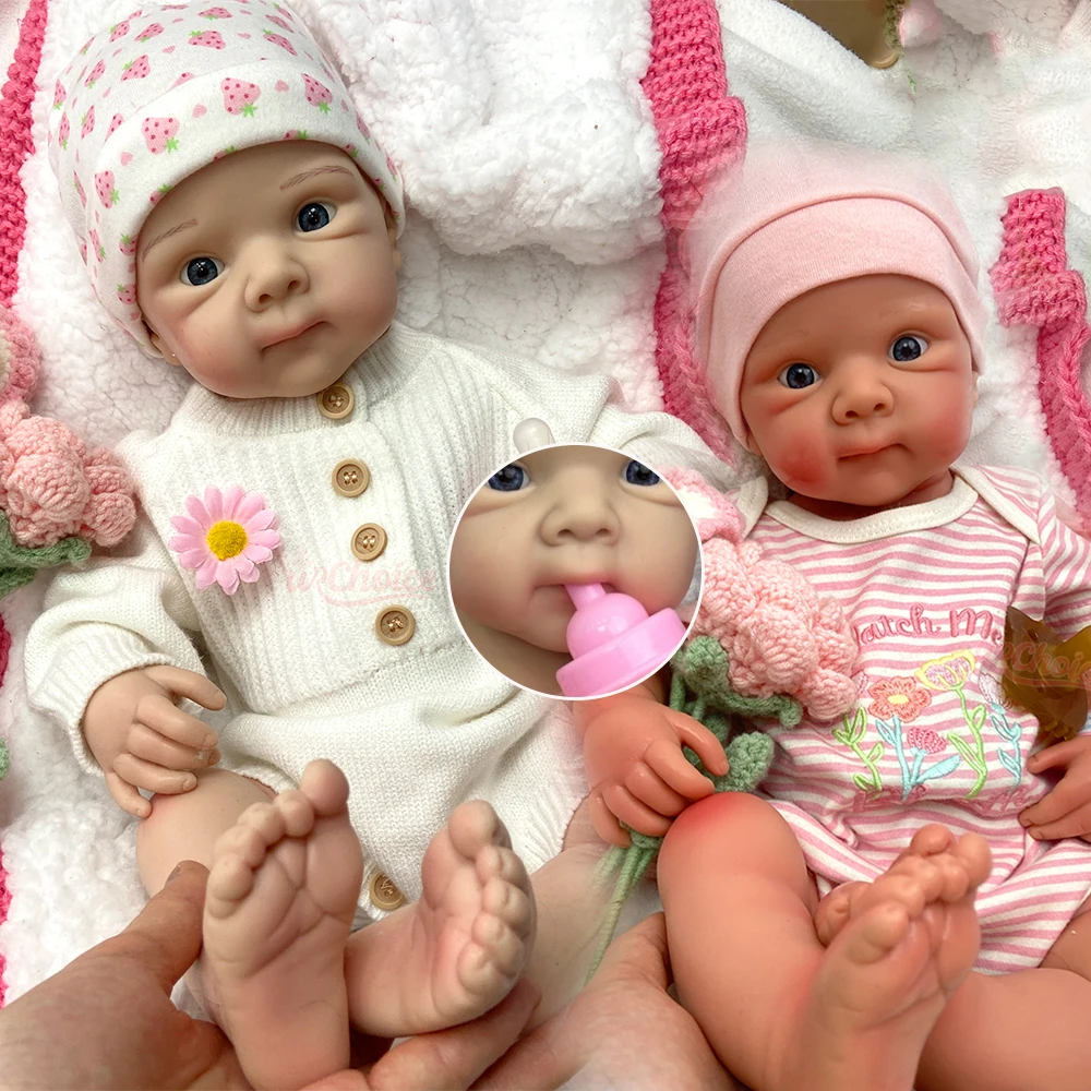 

50cm Full Solid Silicone Reborn Baby Girl Bettie Flexible Limbs & Head Realistic Weighted Newborn Doll for Dementia Care