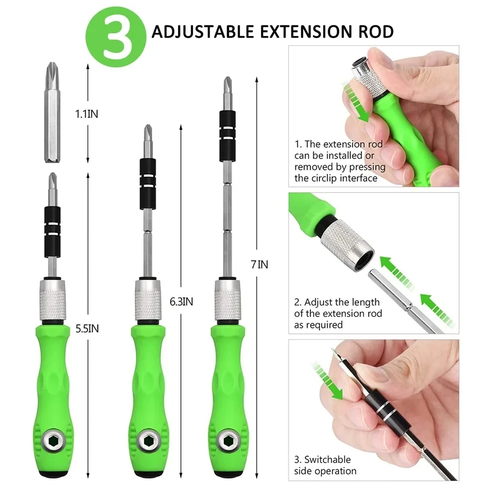 32 in 1 Multifunctional Screwdriver Set Precision Magnetic Phillips Hex Drill Bits for Phone Watch Camera PC Mini Hand Tools image 2