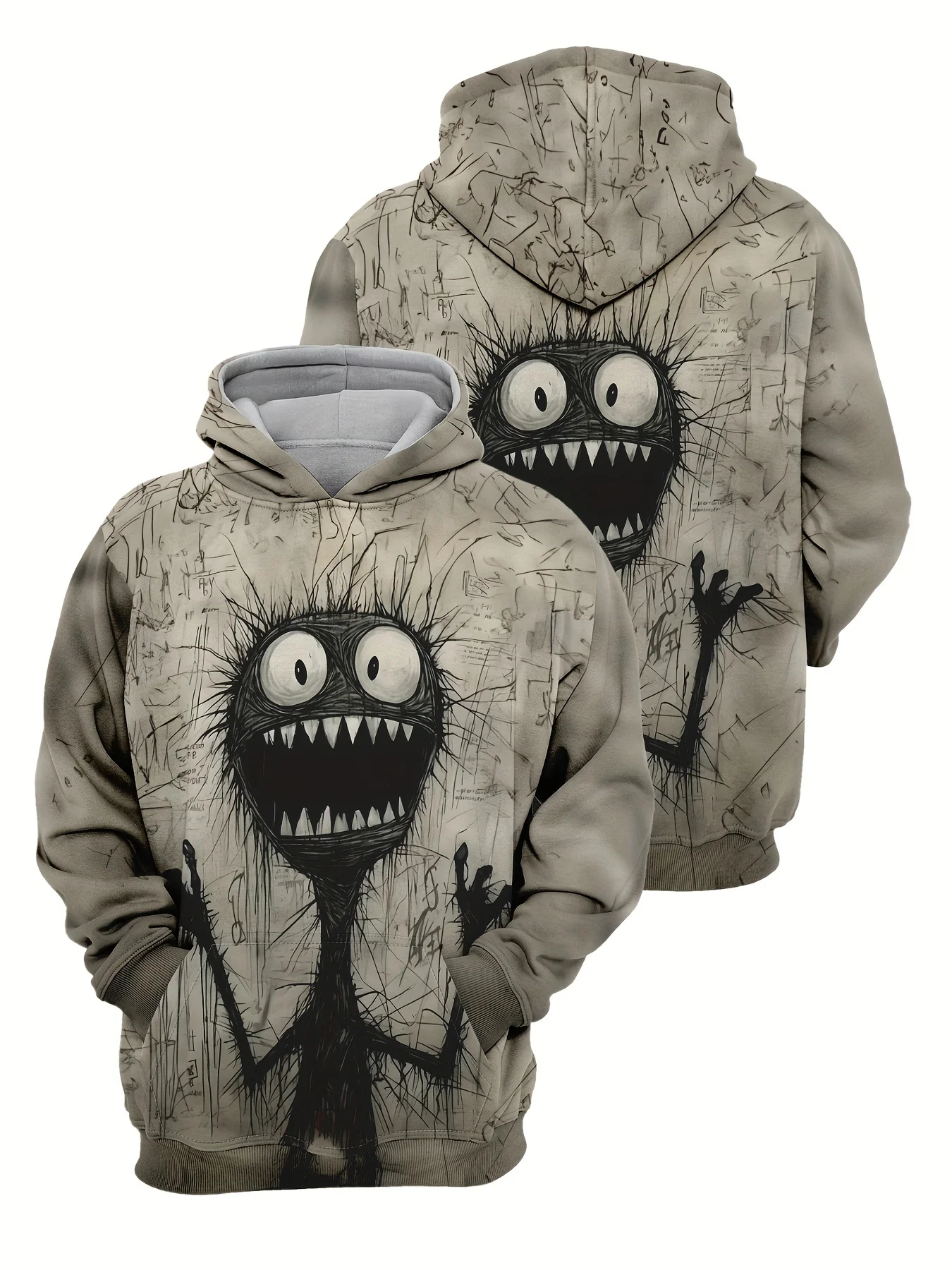 

Funny Animal 3D Print Men's Hoodies Hip Hop Trend y2k Clothes Autumn and Winter Casual Sweatshirts Fashion Pullover Street Tops