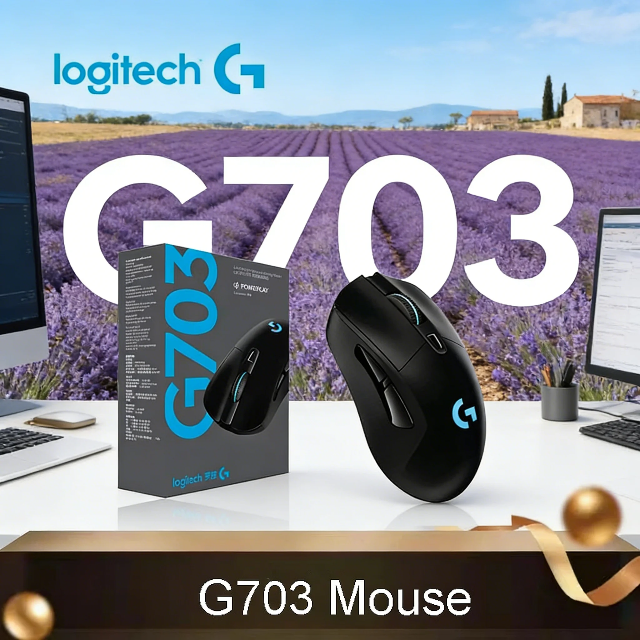 

Logitech G703 LIGHTSPEED Wireless Gaming Mouse with HERO 25K Sensor 25600 DPI RGB Lightsync 95g Ergonomic Design