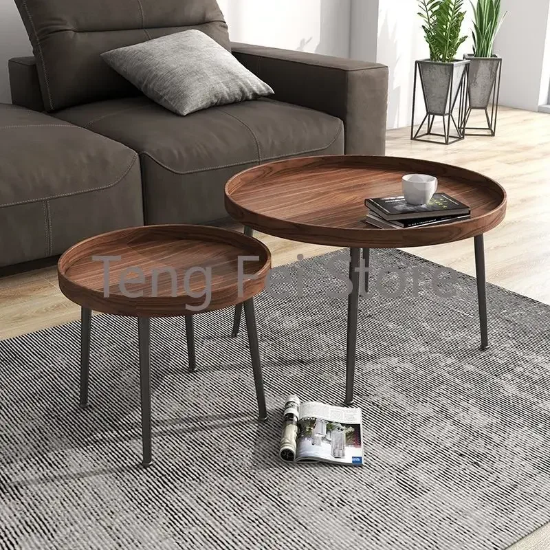 Nordic Side Coffee Table Living Room Corner Modern Minimalist Coffee Tables Round Service Mesa De Centro Sala Home Furniture