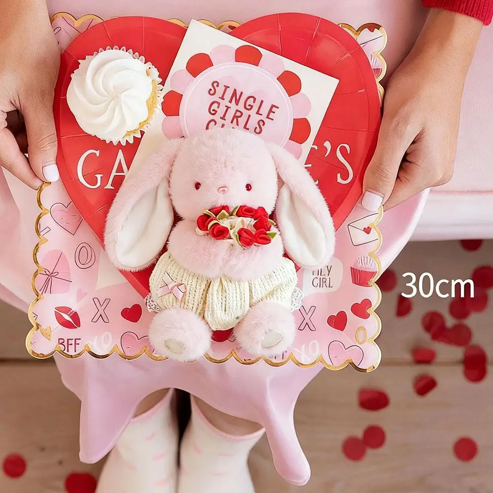 

Valentine's Day Rose Doll Kawaii Stuffed Plush Toy Toys Cute Anime Cartoon held Dog Doll Rabbit Bear Handmade Hand Plush Ro G5P1