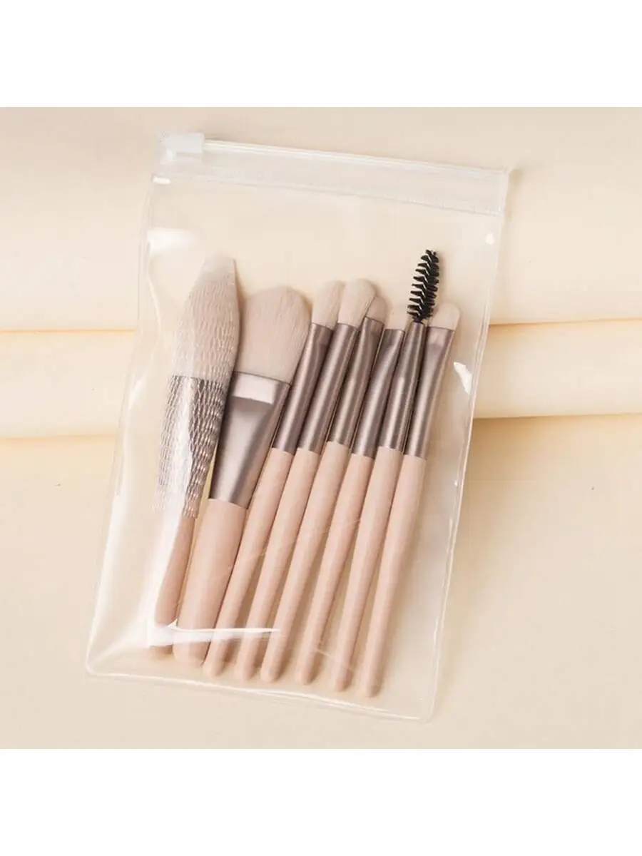 8 Pcs Mini Travel Portable Soft Makeup Brushes Set Eye Shadow Foundation Powder Eyelash Lip Concealer Make Up Brush Set