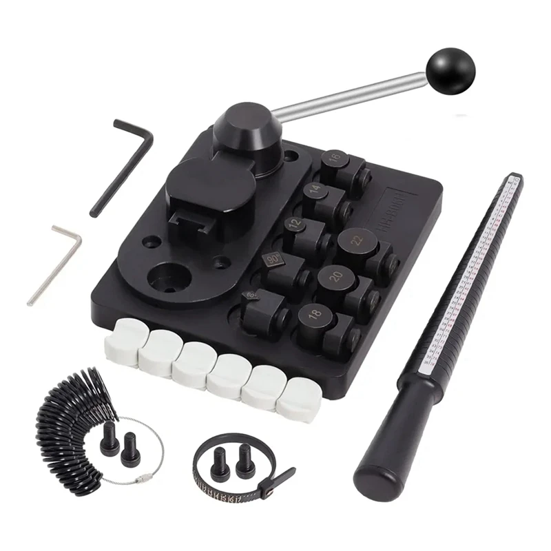 

Ring Bender Machine Ring Making Kit For Spoon Rings Making, Ring Bending Tool For Jewelry Maker With Nylon Dies Rings Making Kit