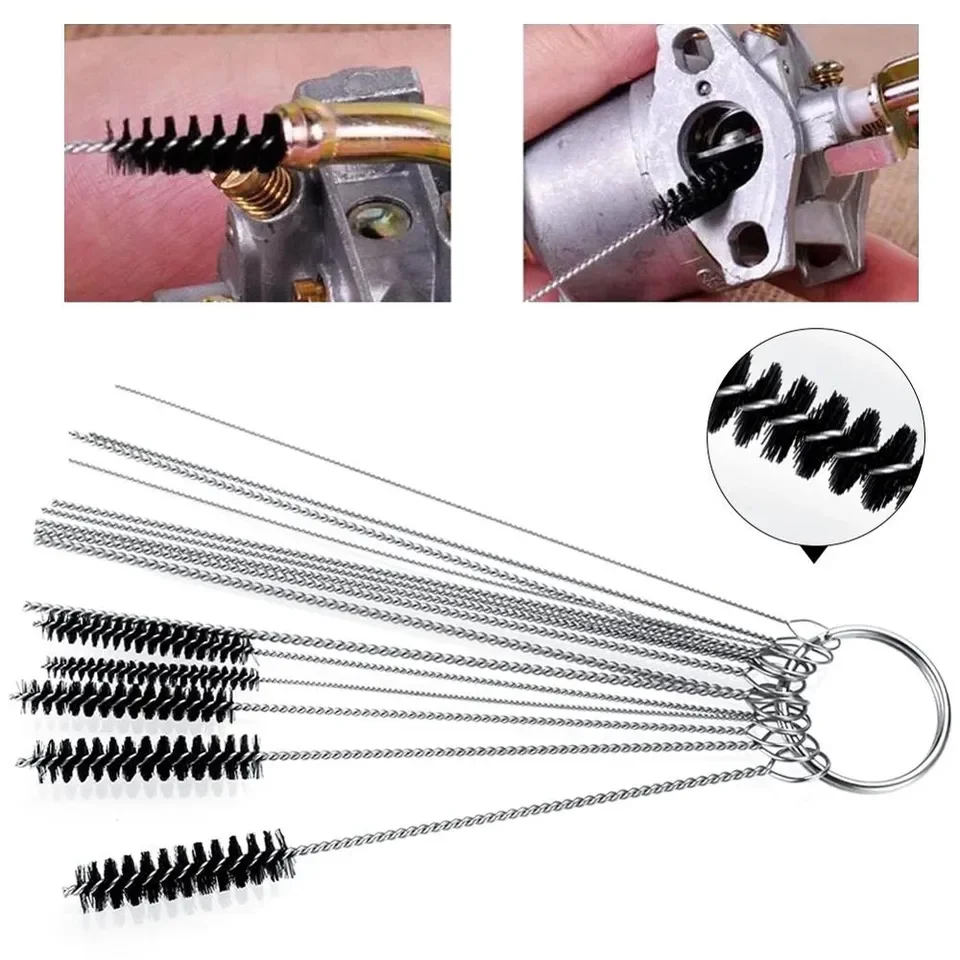 Cleaner Set Carburetor Carbon Dirt Jet Remove Cleaning Needles Brushes Tools Cleaning Tools For Automobile Motorcycle Tubing