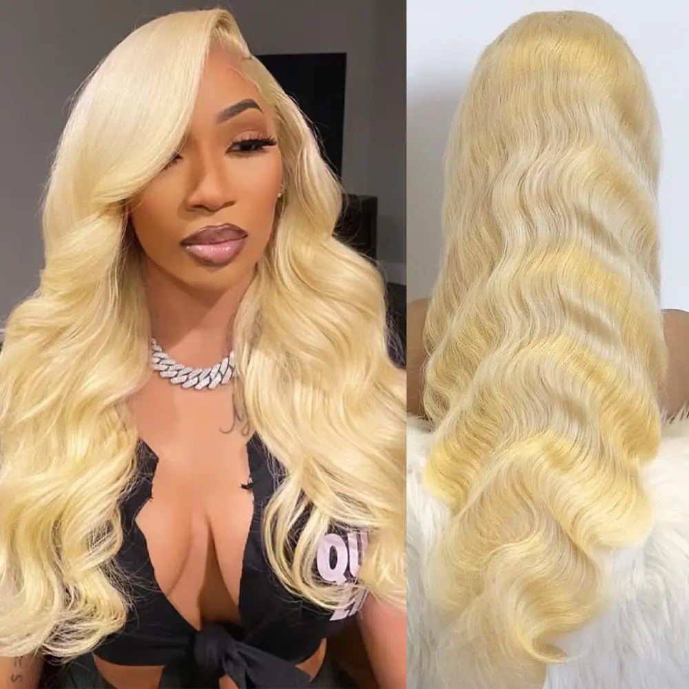 Blonde 613 13x6 Hd Lace Front Wig Human Hair Body Wave 13x4 Lace Frontal Wig Pre Plucked 180% Density 613 Blonde Human Hair Wigs