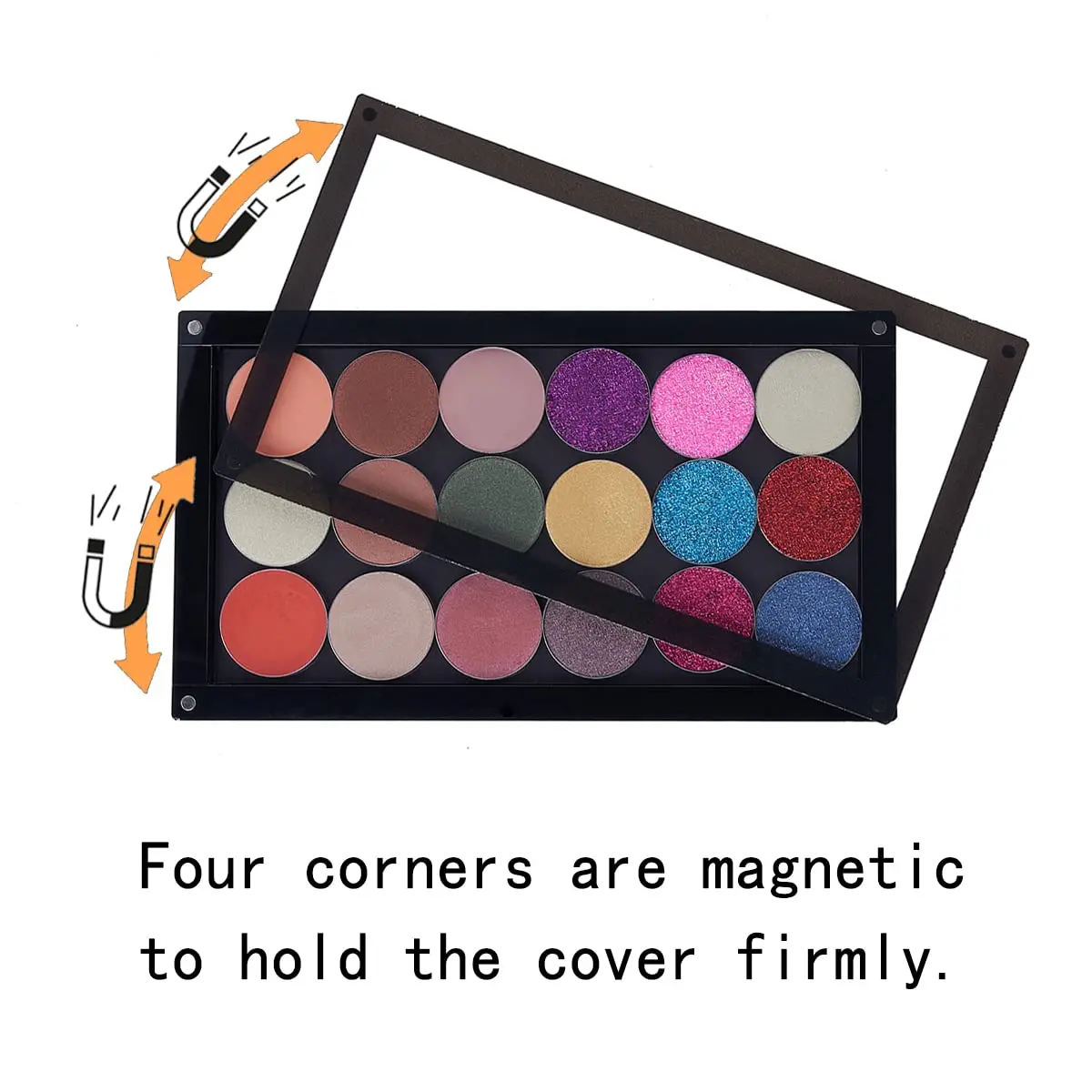 Coosei New Acrylic EMPTY Magnetic Eyeshadow Palette Waterproof High-Gloss Eye Shadow Makeup Pallet 9.36*5.5\'