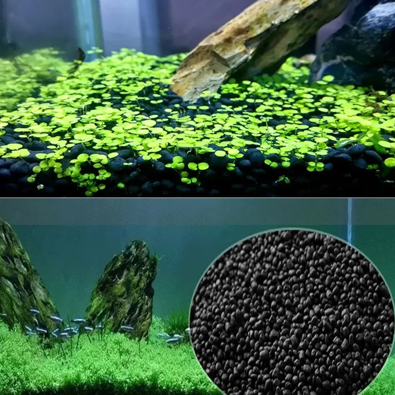 100g Black Sand Aquarium Substrate Fish Tank Bottom Sand Succulent Vase Fillers Potted Plants Flower Arrangement Decor