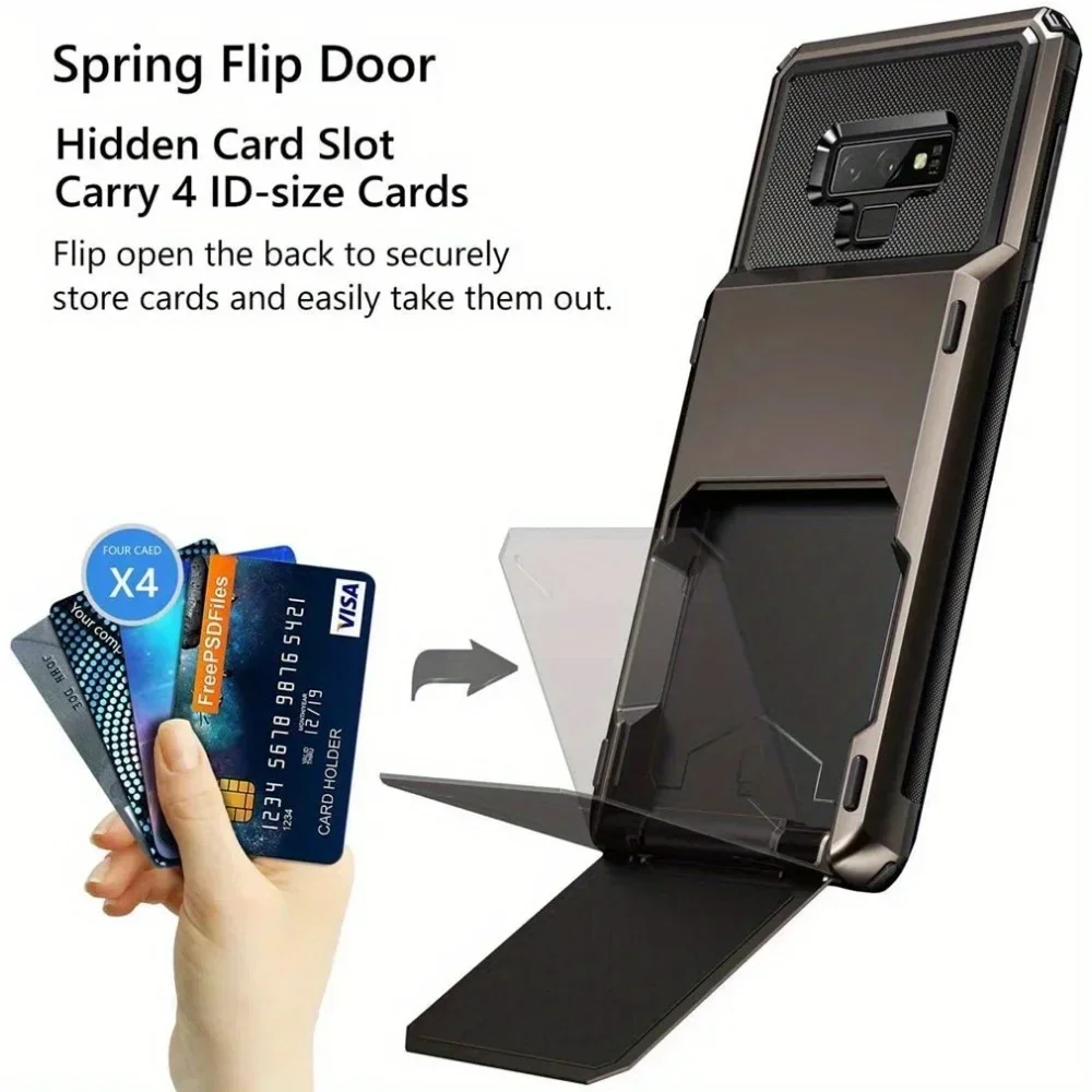 For Samsung Galaxy Note 9 8 Wallet 4-Card Slots Credit Case For Galaxy Note9 SM-N960F Note8 N950 Case Funda Coque