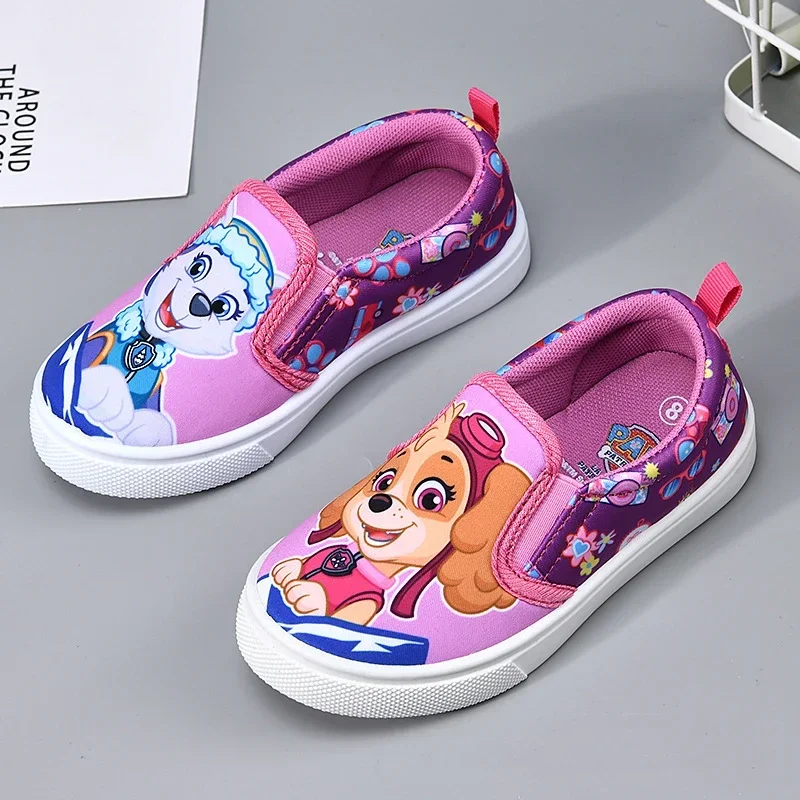 Paw Patrols dziecięce buty sportowe figurki Anime Chase Marshall Everest Skye rozrywka płótno moda antypoślizgowe buty dziecięce do tenisa