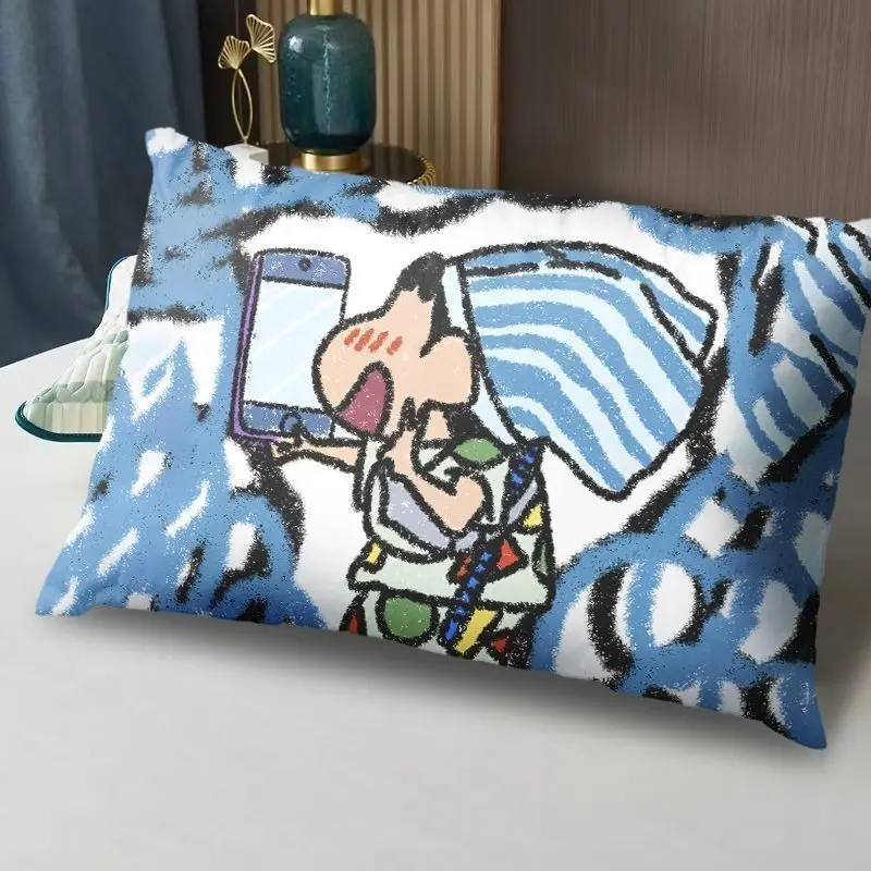 

Crayon Shin-chan Pillowcase Cartoon Creativity Pattern Bedside 40x60cm Pillowcase Fashion Personality Room Dormitory Pillowcase