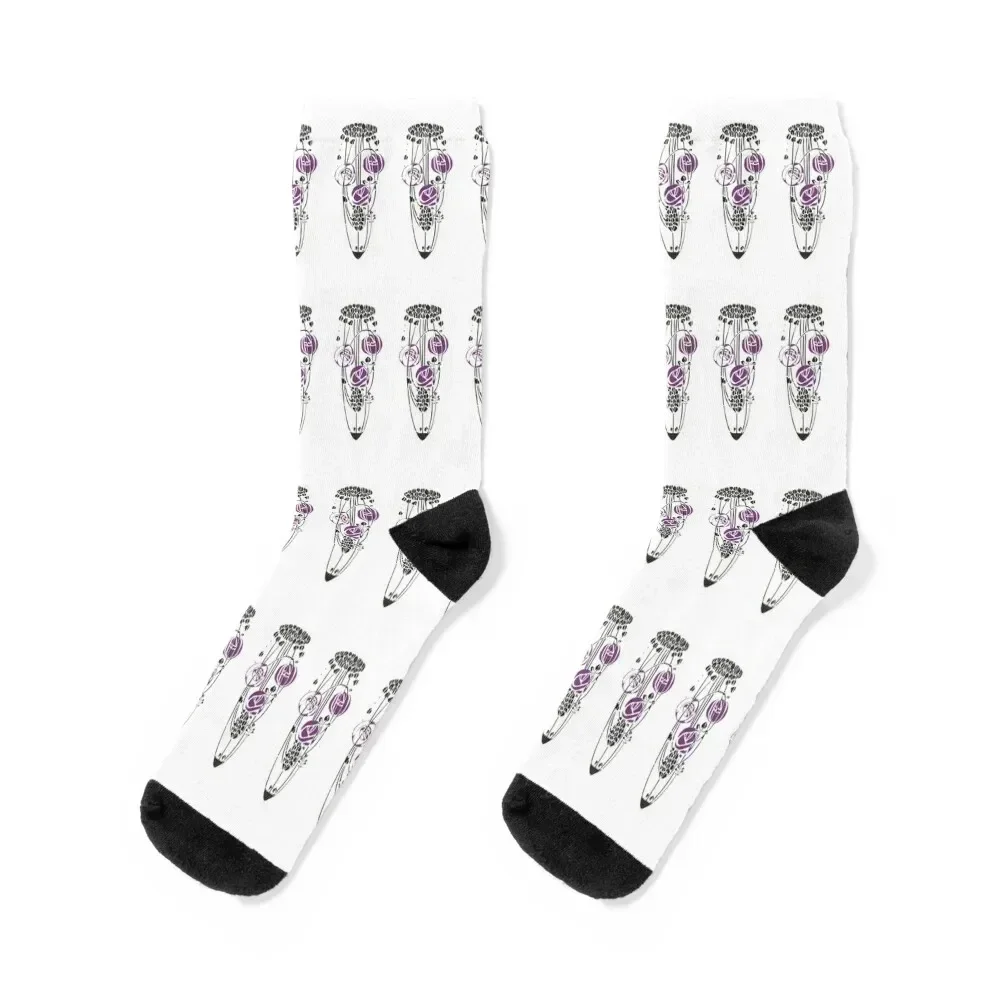 Charles Rennie Mackintosh Roses 4. Socks loose japanese fashion floor Socks Female Men's