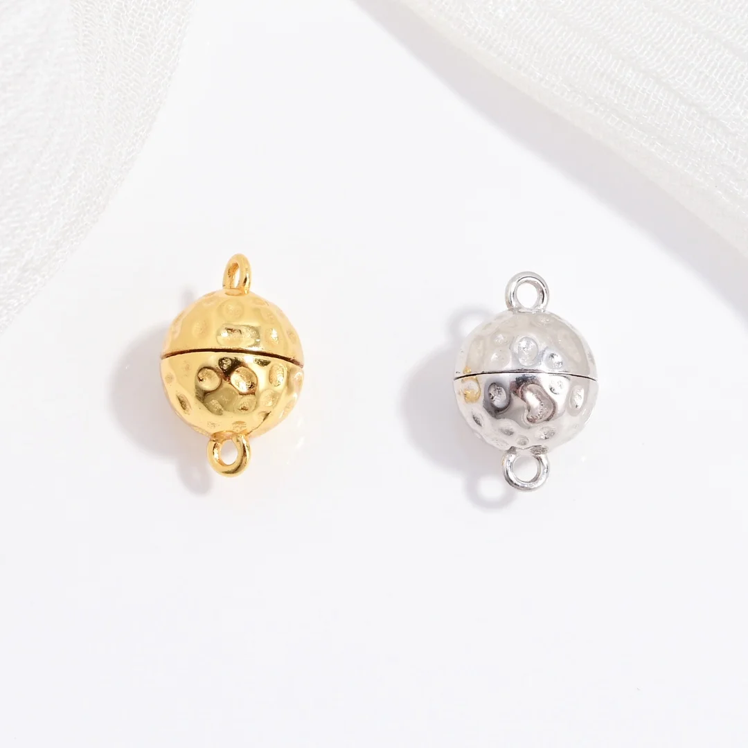 S925 Sterling Silver Round Ball Screw Clasp DIY Handmade Bracelet And Necklace Connection End Clasp Jewelry Accessories SK128