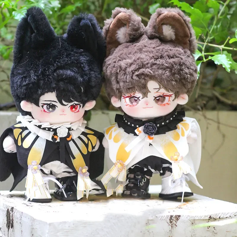 20 センチメートルぬいぐるみ人形の服クールトレンディな蝶フライ襟ジャズカボチャパンツセットバックスクールシーズン男の子の誕生日ギフト