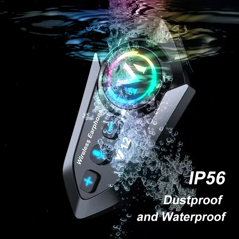 

Наушники для мотоциклетного шлема Y12 с аккумулятором емкостью 800 мАч IPX7, водонепроницаемый рейтинг для мотоциклистов