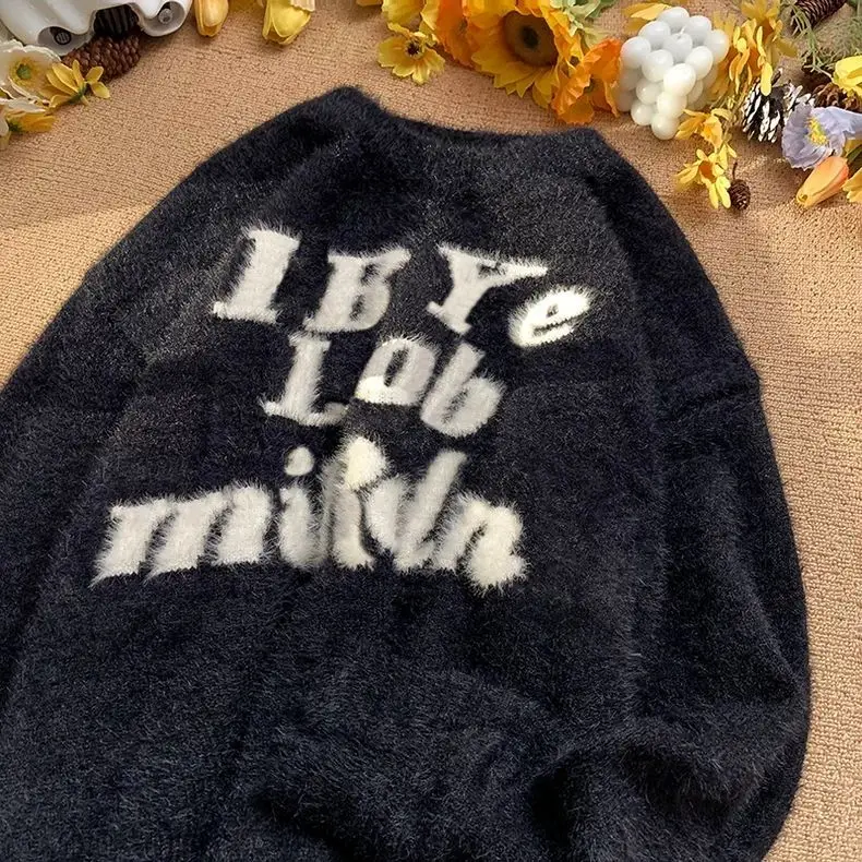 

Высококачественная мужская круглая трикотажная одежда Camere, мягкая уютная пара, свободная посадка, зимняя модная брендовая трикотажная одежда Lazy Sle