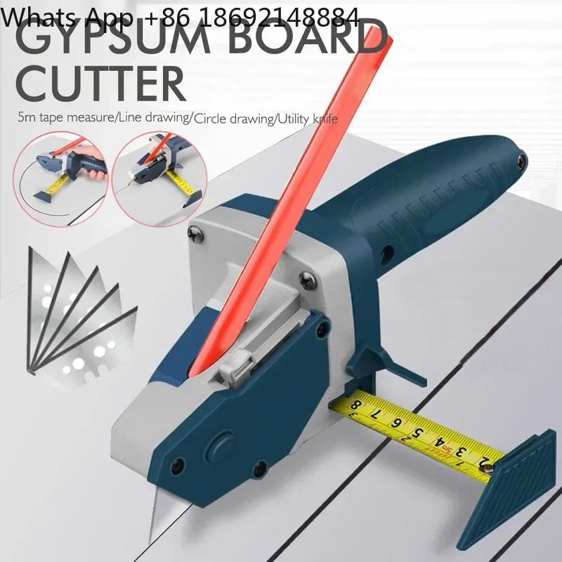 Gypsum Board Cutter with Tape Measure and Woodworking Circle Drawing Tool Locator for Gypsum Board Cutting