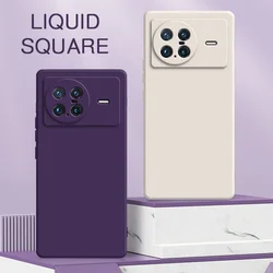 Original Square Liquid Silicone Case for VIVO X Note 5G Camera Protective 360 Shockproof Phone Back Cover 2022 Ultrathin Fundas