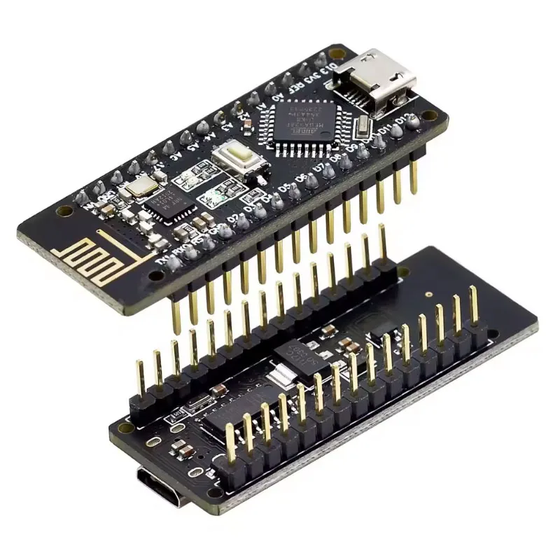 RF-Nano for Arduino Nano V3.0, Micro USB Nano Board ATmega328P QFN32 5V 16M CH340, Integrate NRF24L01+2.4G Wireless