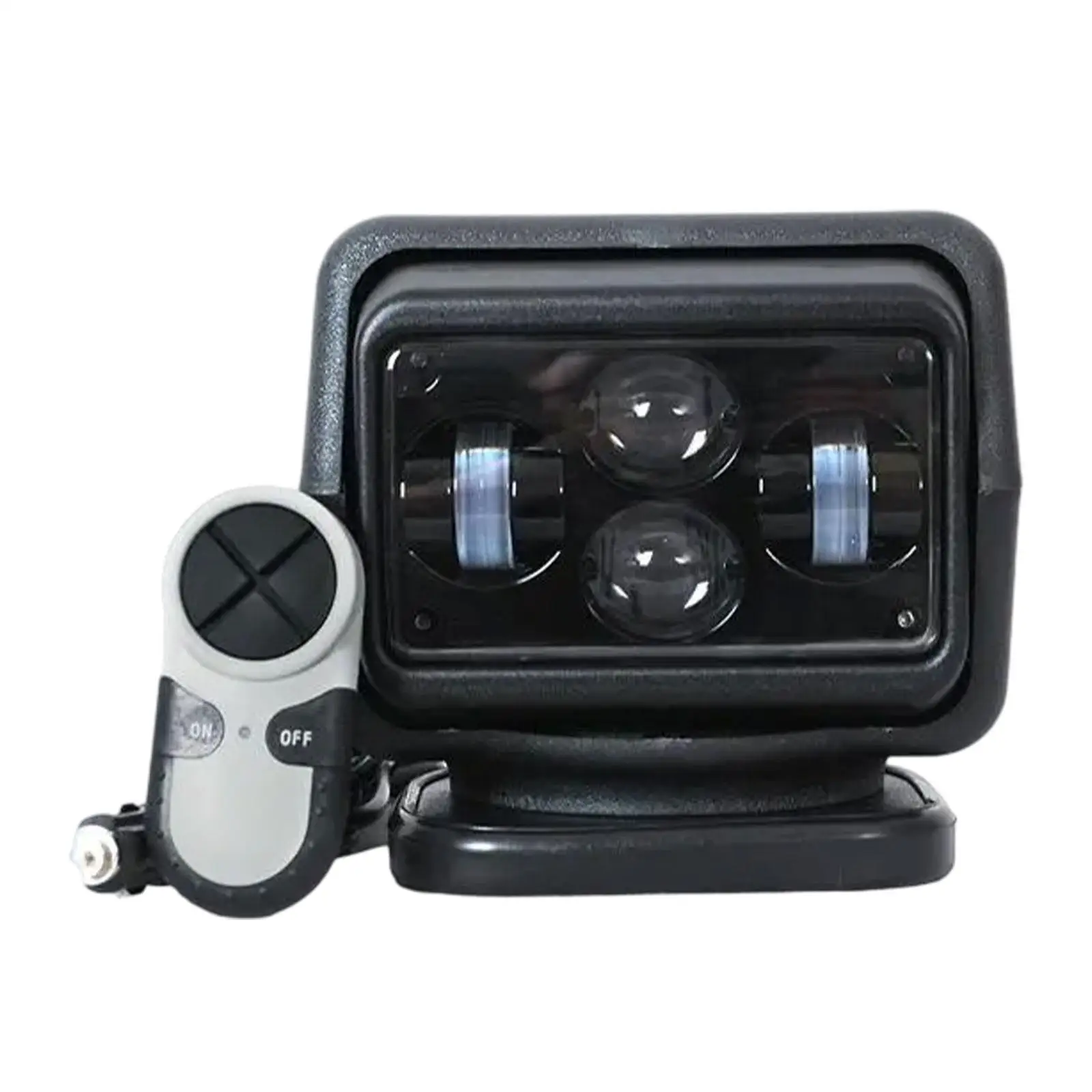 

Marine LED Searchlight 60W Lighting 360 Degree Rotation Weatherproof Boat Remote Control Spotlight for Yacht Boating Car Outdoor