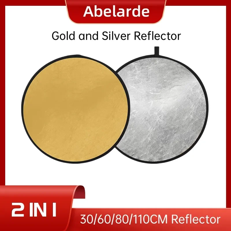 30cm/60cm/80cm/110cm 2 IN 1 Round Photography Reflector Collapsible Photo Studio Photo Photographic Lighting Reflectors