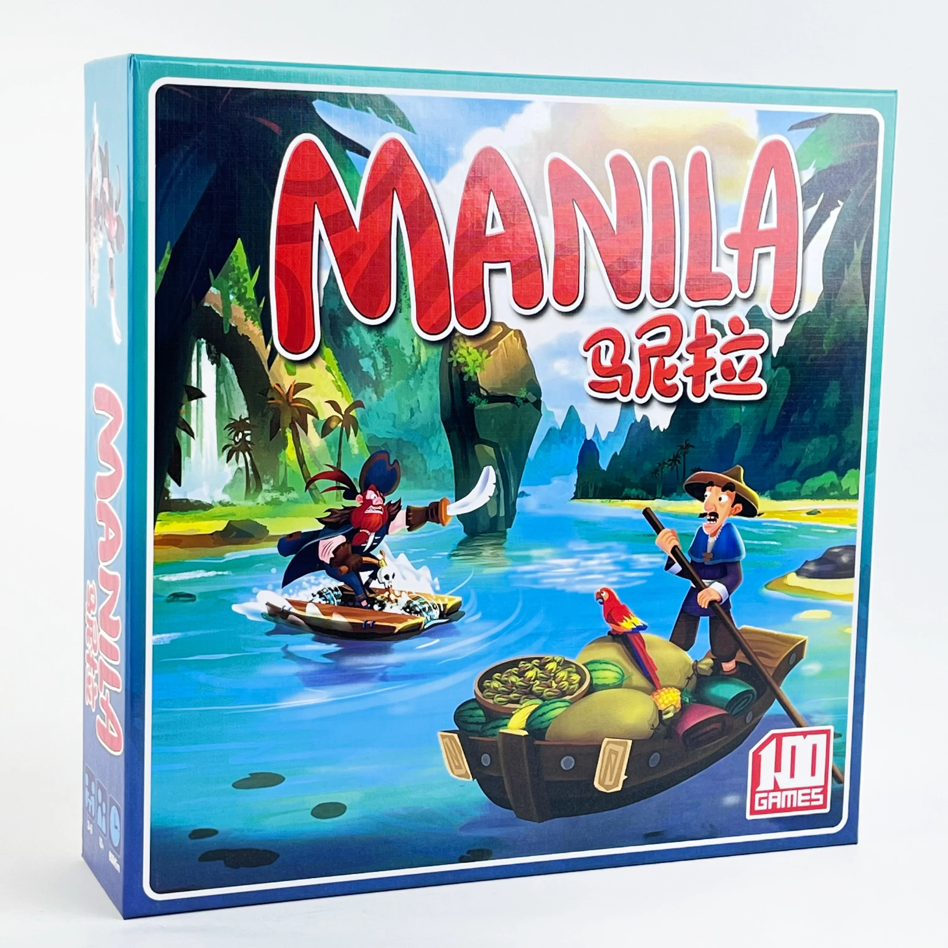 

Настольная игра MANILA для семейной вечеринки в ночное время - корабль, грузовая вращающаяся стратегия, проигрыватели на 3-5 игроков, ставки и торговля, 60 мин.