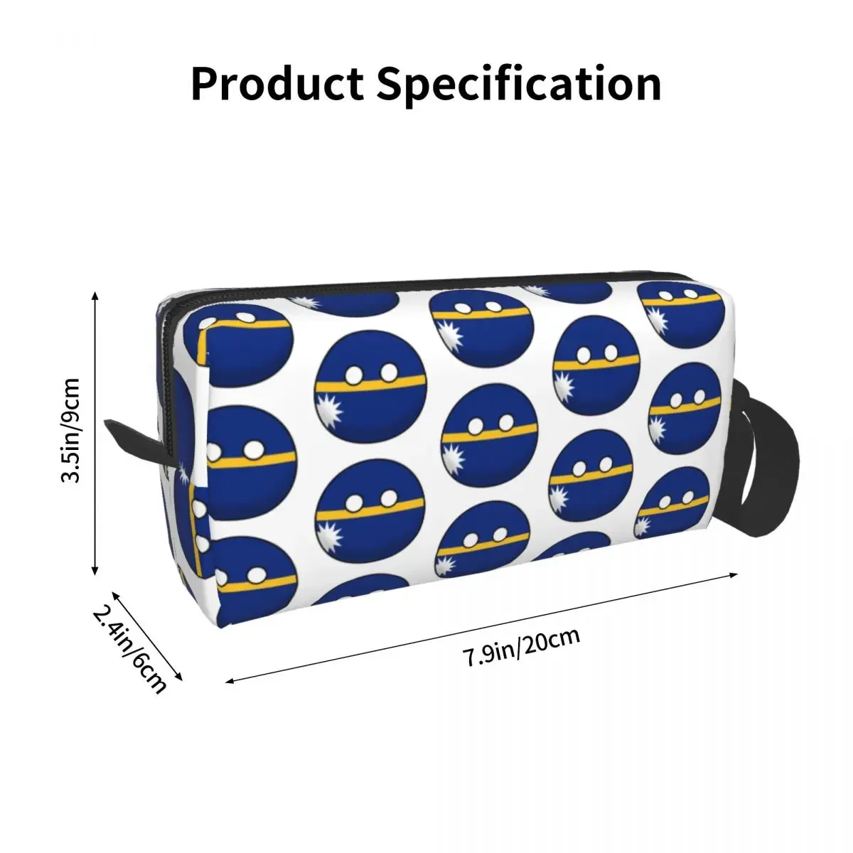 Nauru Countryball Pencil Cases Big Capacity Pen Bags Pen Box Pencil Pouch For Boys Girls Students Stationery Makeup Bag