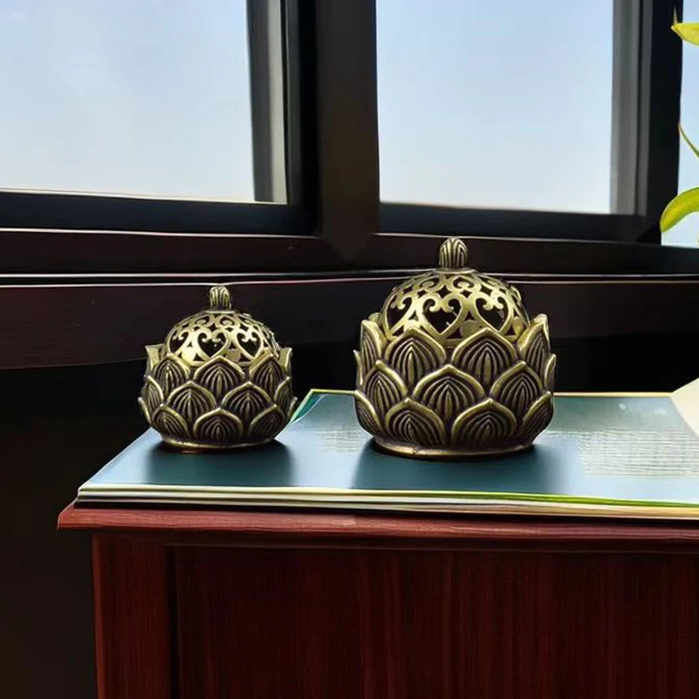 Home Lotus Incense Holder,Small Inscent Cone Burner,Mini Asian Style Lotus Flower Zen Decor Gift