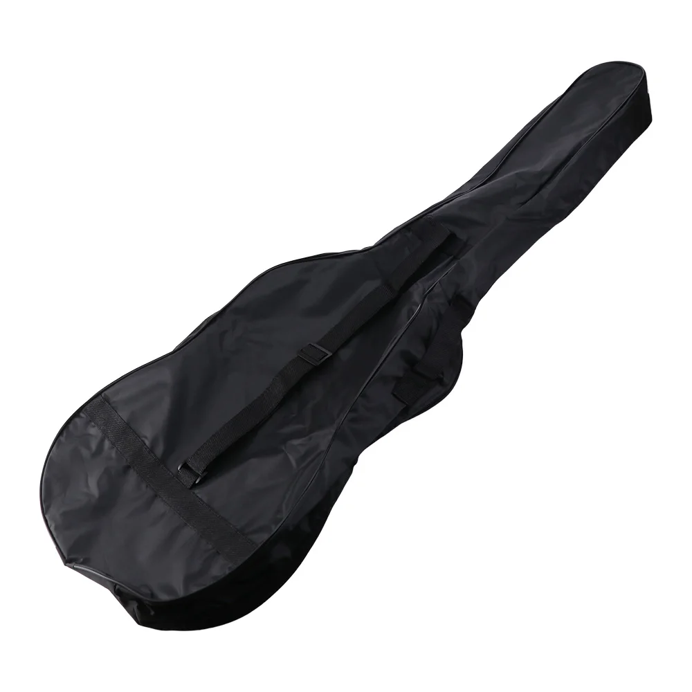 Stoßfeste, verstellbare Gitarrentasche mit Riemen, wasserdichter schwarzer Gitarrenrucksack aus Oxford-Gewebe mit Reißverschluss, Einzelschultertasche für Instrumente – Detail 4