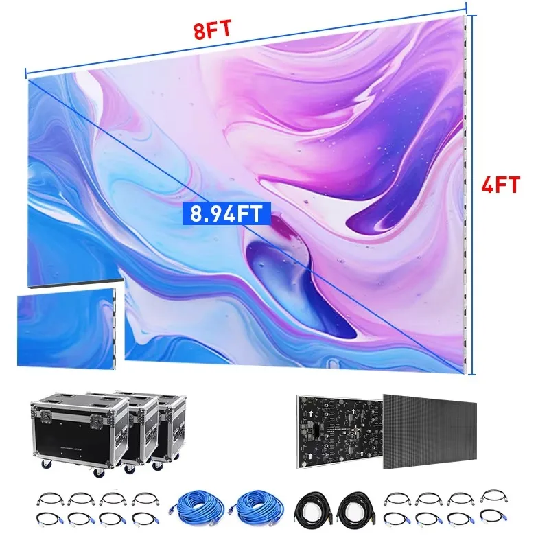 P2.5 Custom Size 4K HD Indoor LED Panel Full Color Digital Signage High Definition Commercial Display Screen