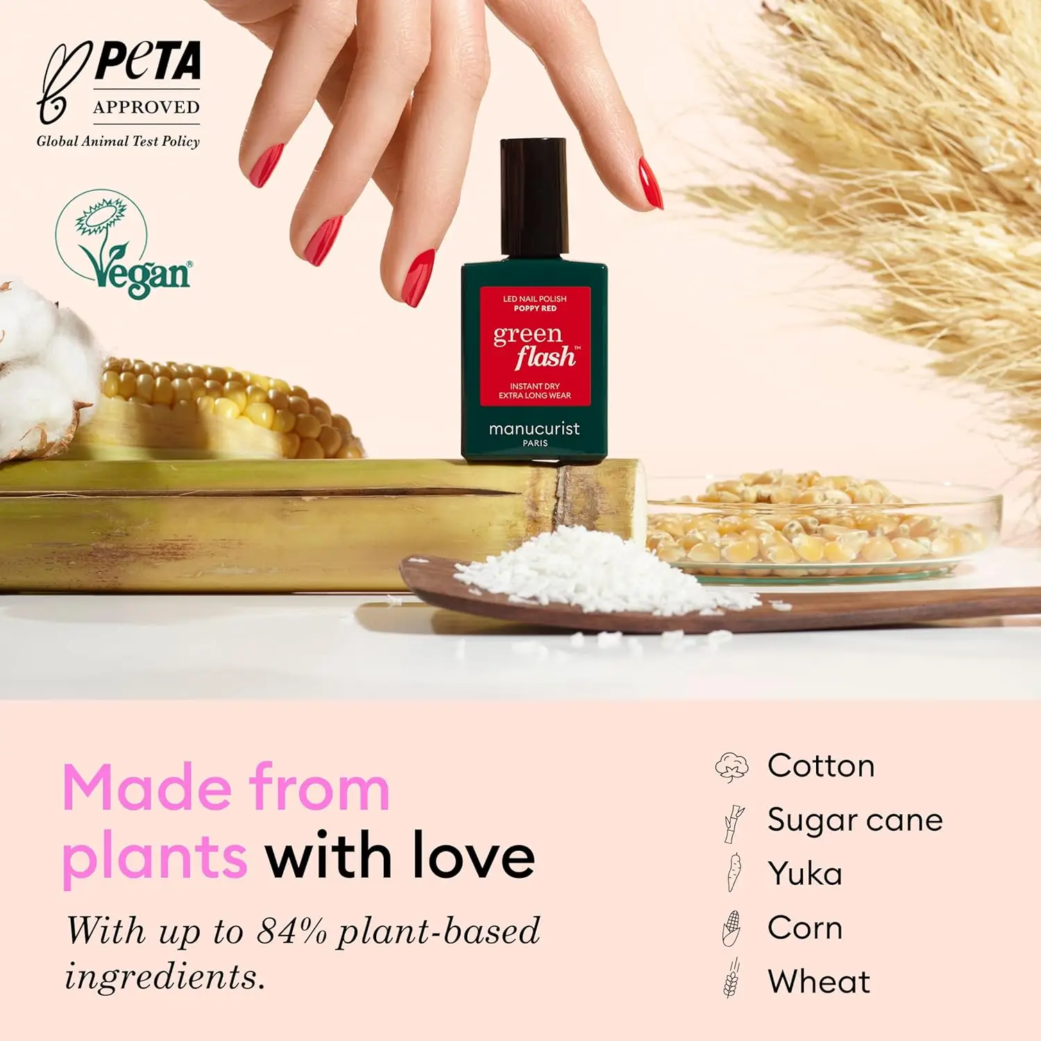 Green Flash Slim LED Gel Nail Kit: 24W Lamp, Base/Top Coat, Polish & Remover - Perfect Christmas Gift for Women