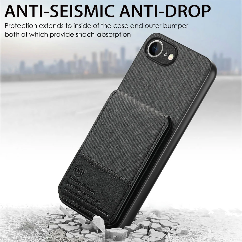 Pop For IPhone 16e 2025 Luxury Case RFID Blocking 360 Protective Leather Card Back Coque IPhone 16E Case IPhone 16 E Flip Cover