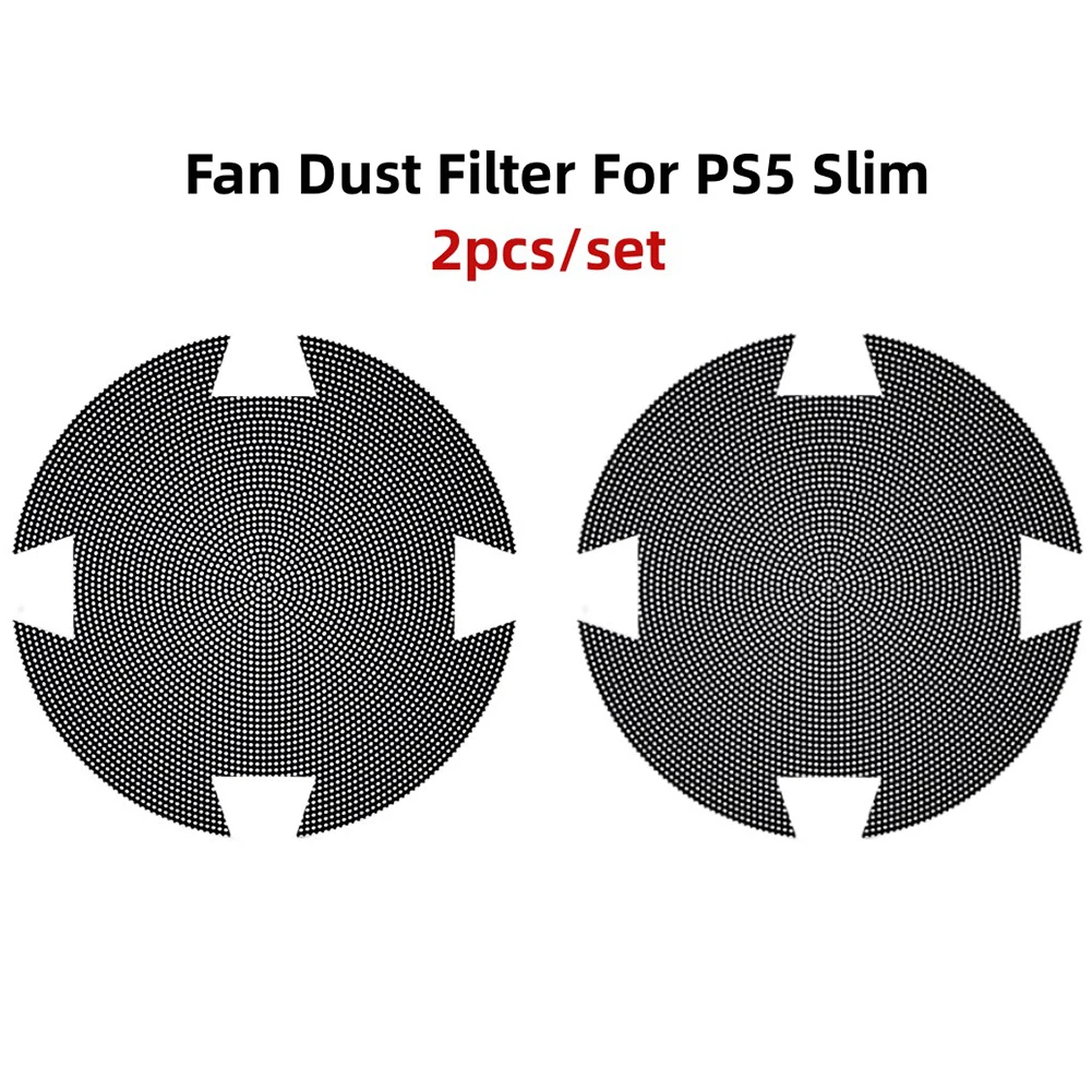 2/4 Pack Dust-proof Net PVC Fan Dust Filter Breathable Ventilation Dustproof Filter Cover for PS5 Slim for PlayStation 5 Slim