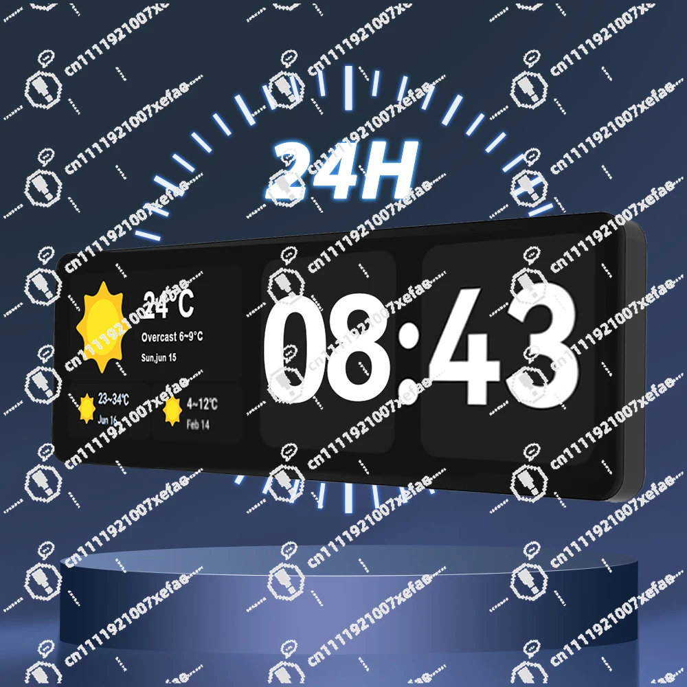21-Inch intelligent networked digital clock with information broadcasting function