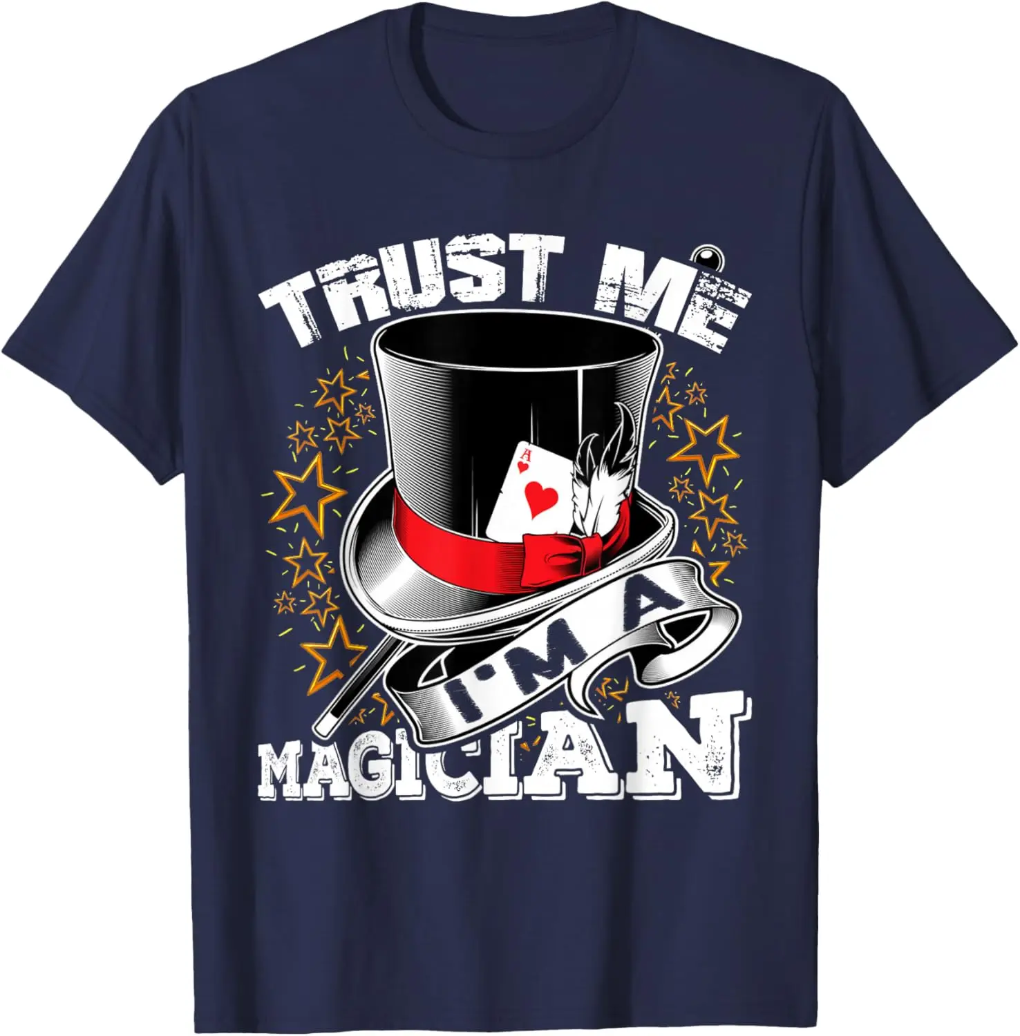 Men's Women Vintage Trust Me I'm A Magician Graphic T Shirt Streetwear Oversized Tee Summer Casual Cotton Tops Humor Clothing