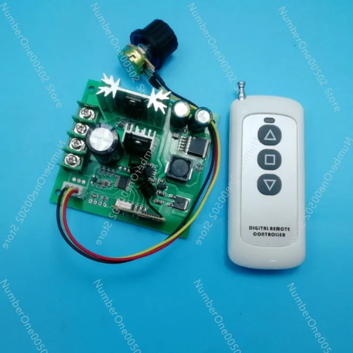 Wireless Remote Control DC Motor Governor 12v24pwm Stepless Speed Regulating Switch 10A Controller