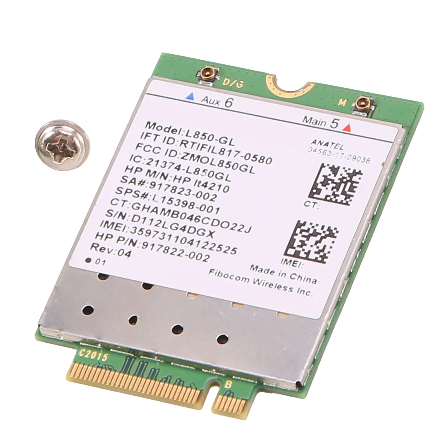 ABQR L850- LT4210 FDD-LTE TDD-LTE 4G Card 4G Module SPS,917823-001 for 430 440 450 G5 Notebook