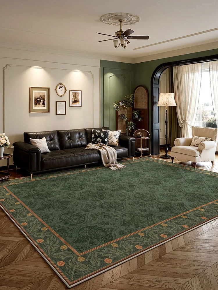 green-vintage-american-carpet-living-room-high-end-bedside-non-slip-floor-mat-soft-bedroom-area-rug-decoration-dirt-resistant