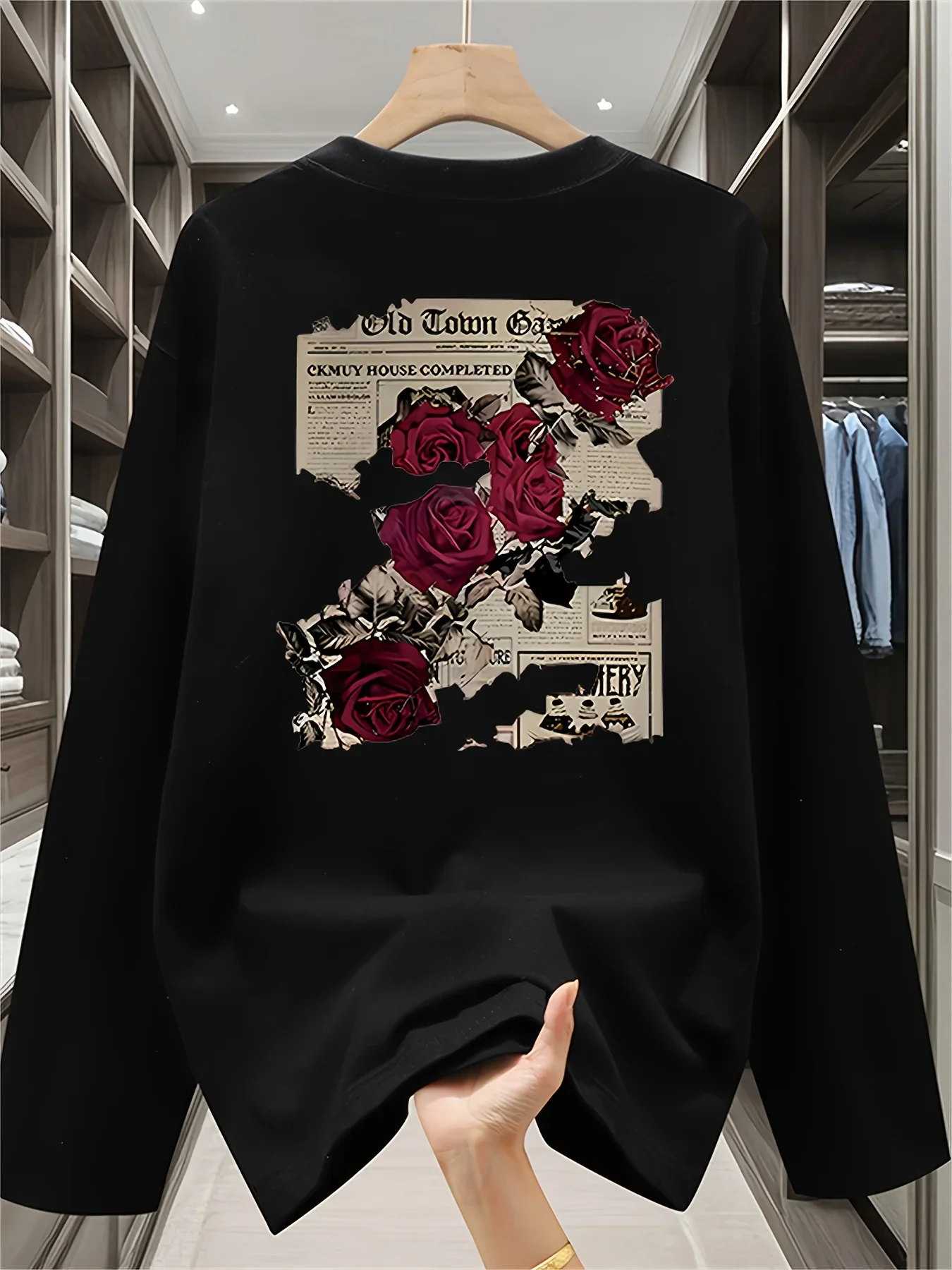 Men Spring Autumn New Long Sleeve T Shirt Thick Cotton Fashion Print Loose Casual Breathable Outdoor Sport Tops