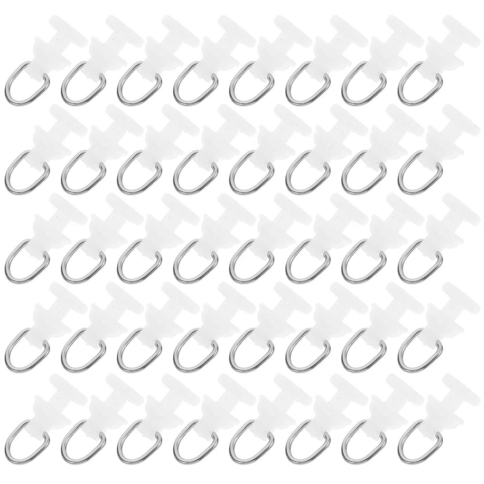 Curtain Track Rollers 50Pcs White PVC Quiet Gliders Easy Install for Ceiling Shower RV Window Rails