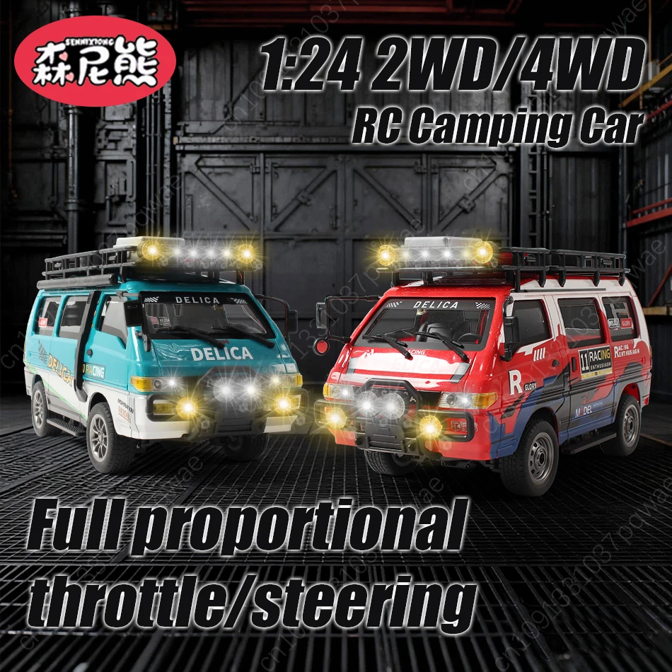 

SENNIXIONG 1/24 Remote Control 2WD 4WD Camping Car Speed Drift Commercial Off-road Vehicle Climbing Alloy Truck Model Toy Gift