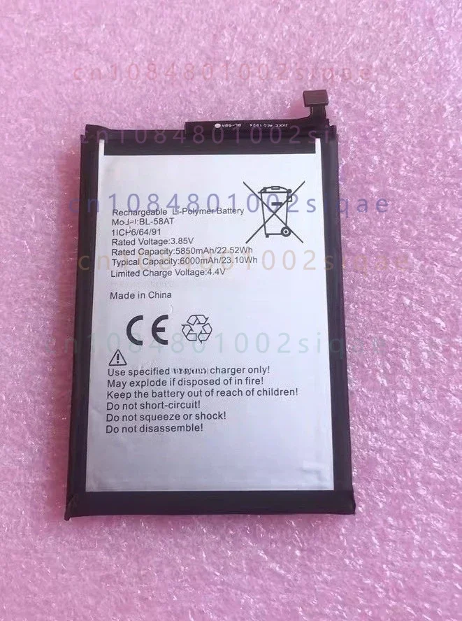 For tecno bl-58at mobile phone battery 6000mah built-in electric board