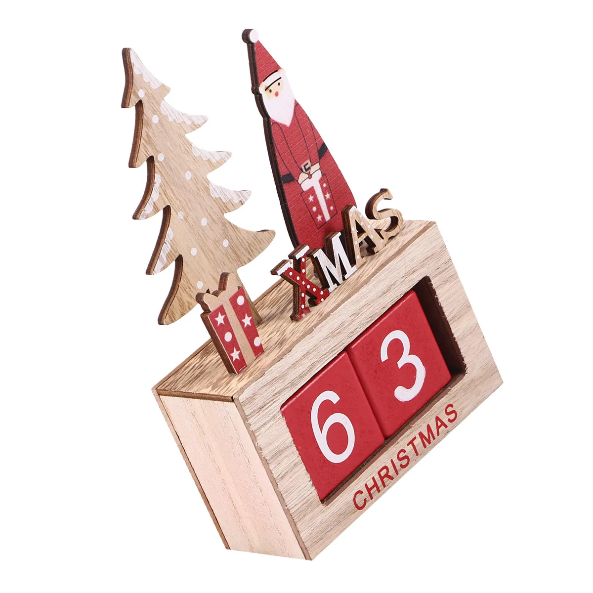 

Wooden Calendar Color Numbers Desk Decoration Christmas Accessories Perpetual Home Office Gift Stylish